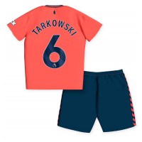 Everton James Tarkowski #6 Replika babykläder Bortaställ Barn 2023-24 Kortärmad (+ korta byxor)